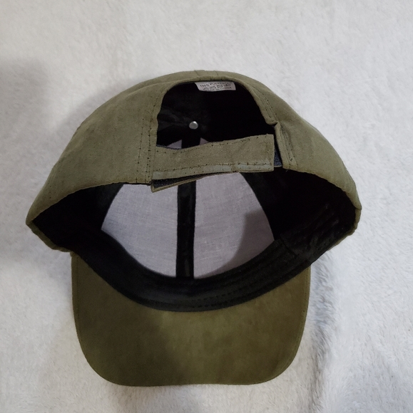 Suede army green cap - Picture 2 of 2